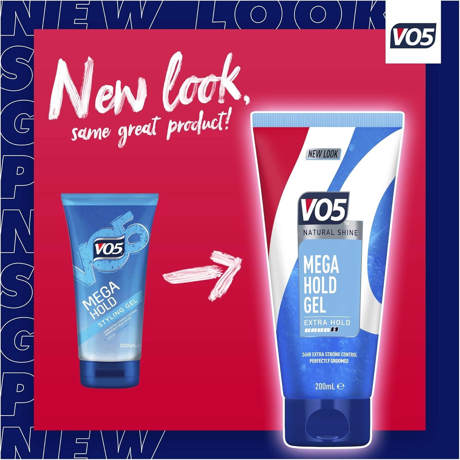 VO5 Mega Hold Hair Styling Gel 200ml (Pack of 3) - Image 2