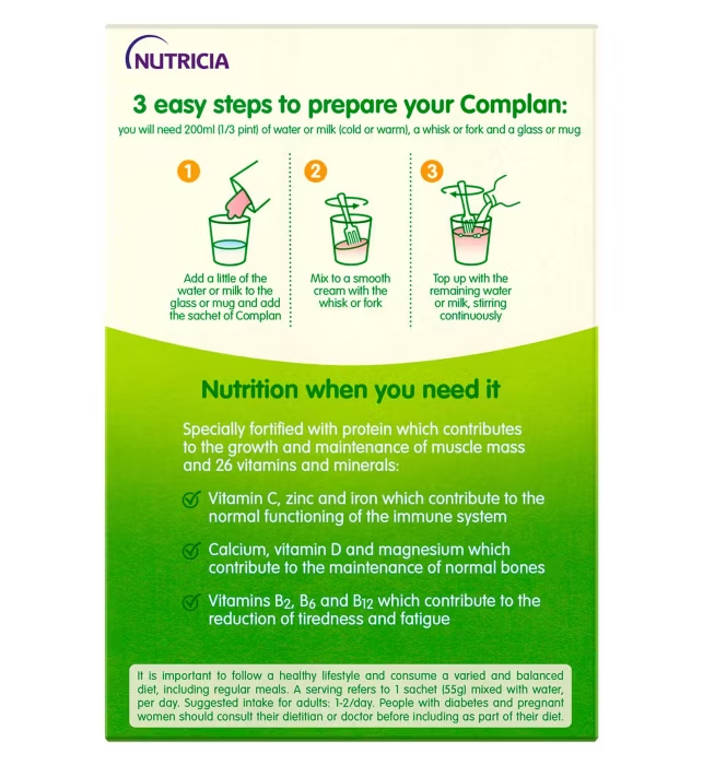 Complan Vitamin Rich Drink Strawberry Flavour 4 x 55g Sachets - Pack of 4 - Image 4