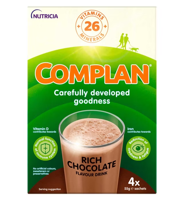 Complan Rich Chocolate Flavour Drink, 4 x 55g Sachets - Pack of 4 - Image 8