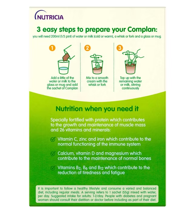 Complan Rich Chocolate Flavour Drink, 4 x 55g Sachets - Pack of 4 - Image 7