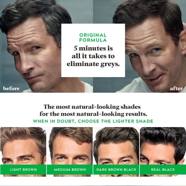 Just for Men Natural Real Black shampoo in Haircolour H-55 - Pack of 3 - Image 4