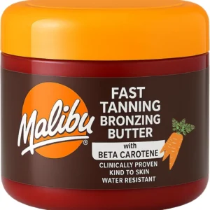 Malibu Sun Bronzing Fast Tanning Body Butter with Beta Carotene, Tropical Cocon