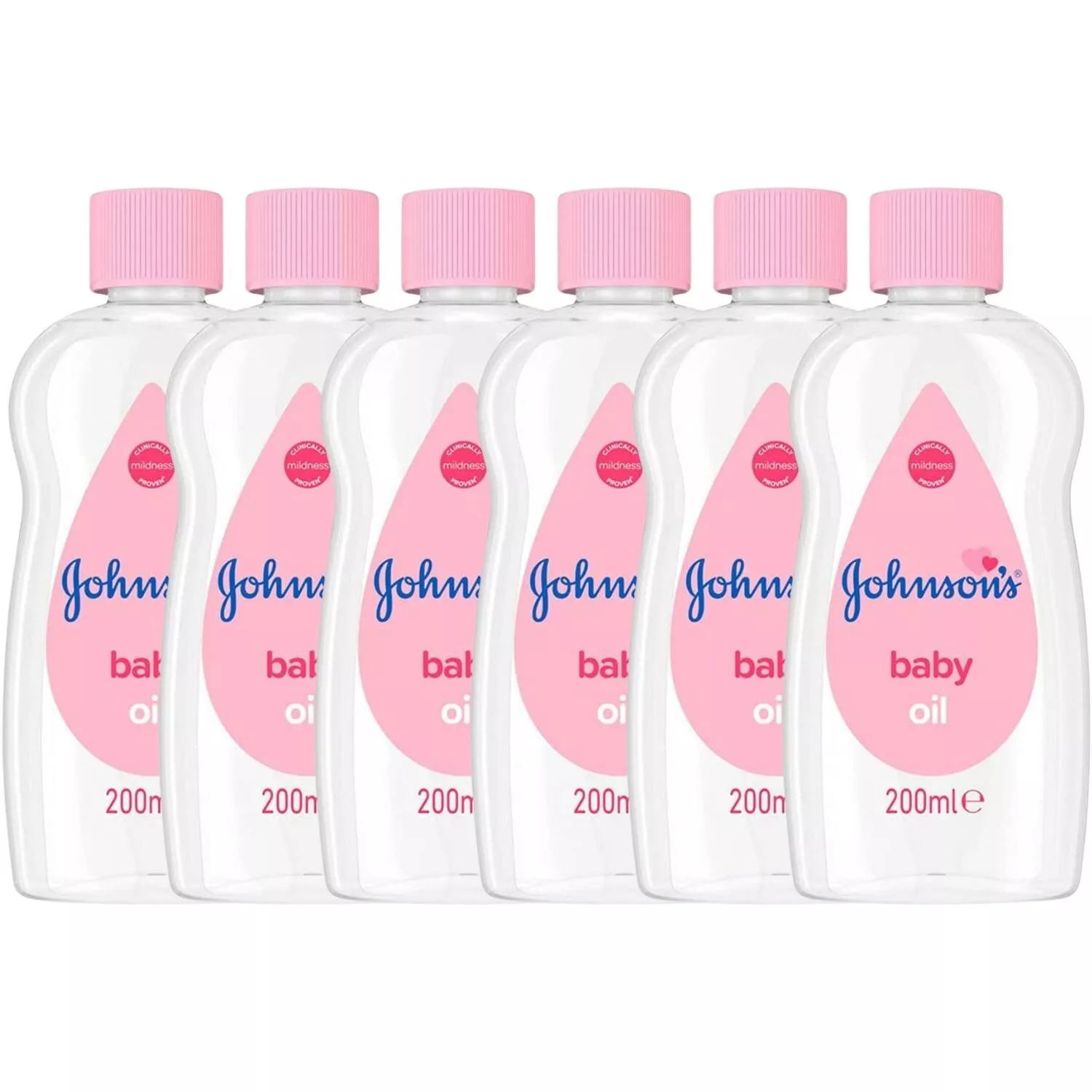 Johnson's Baby Oil, 200ml Pack of 6