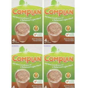 Complan Rich Chocolate Flavour Drink, 4 x 55g Sachets - Pack of 4