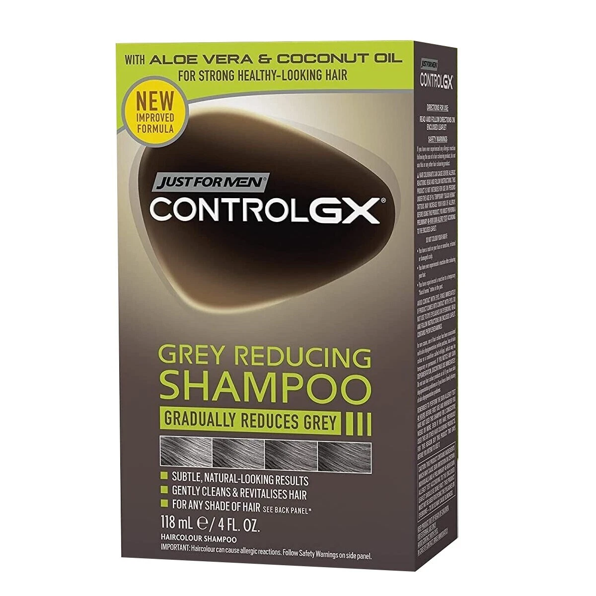 Just For Men Control GX Grey Reducing Shampoo For Grey Hair 118ml ( Pack of 6 ) - Image 4