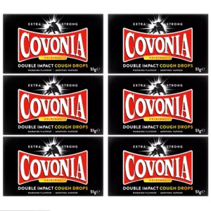 Covonia Double Impact Cough Drops Original menthol vapour 51g - Pack of 6