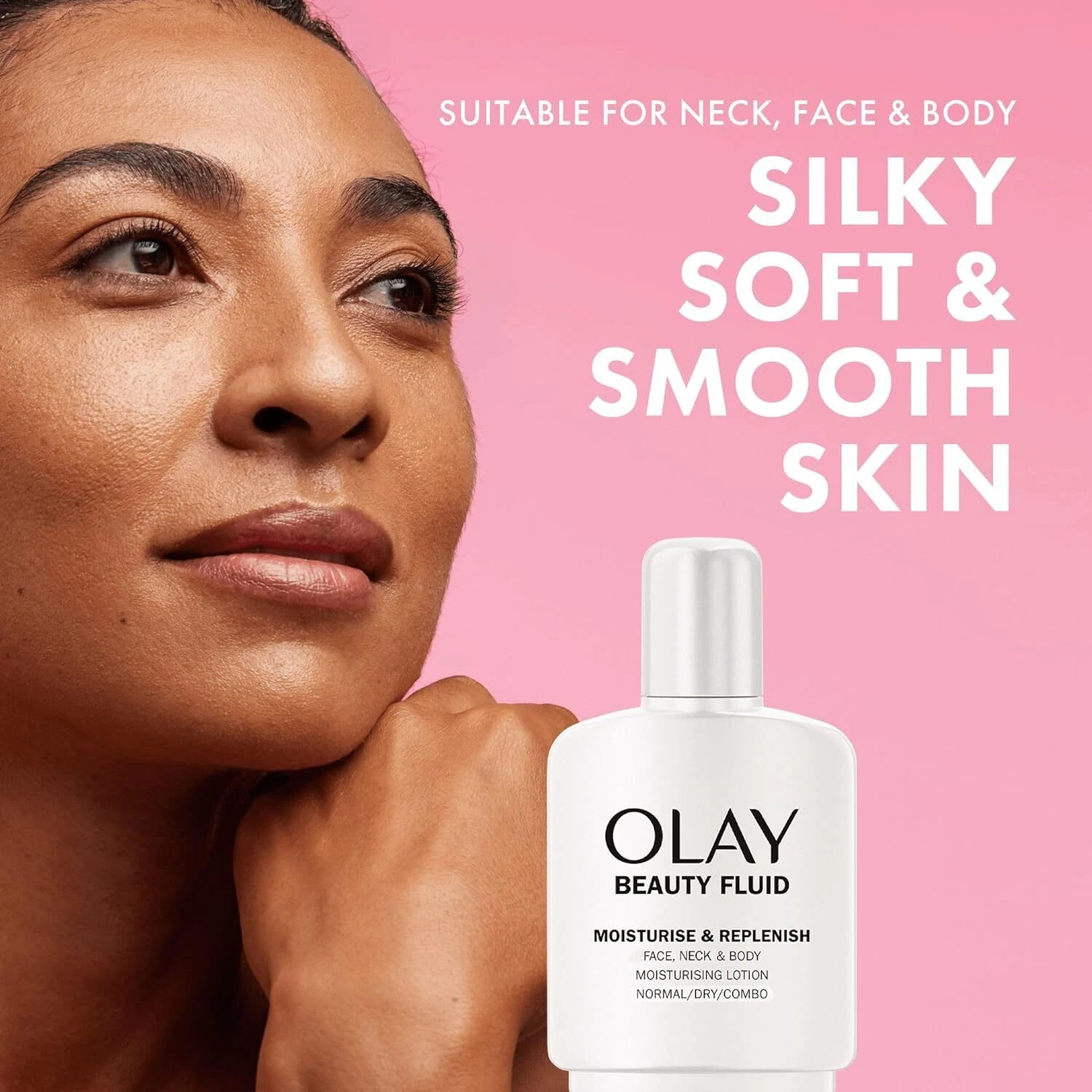 Olay Beauty Fluid Moisturise & Replenish Face, Neck And Body Lotion 200ml - Image 5