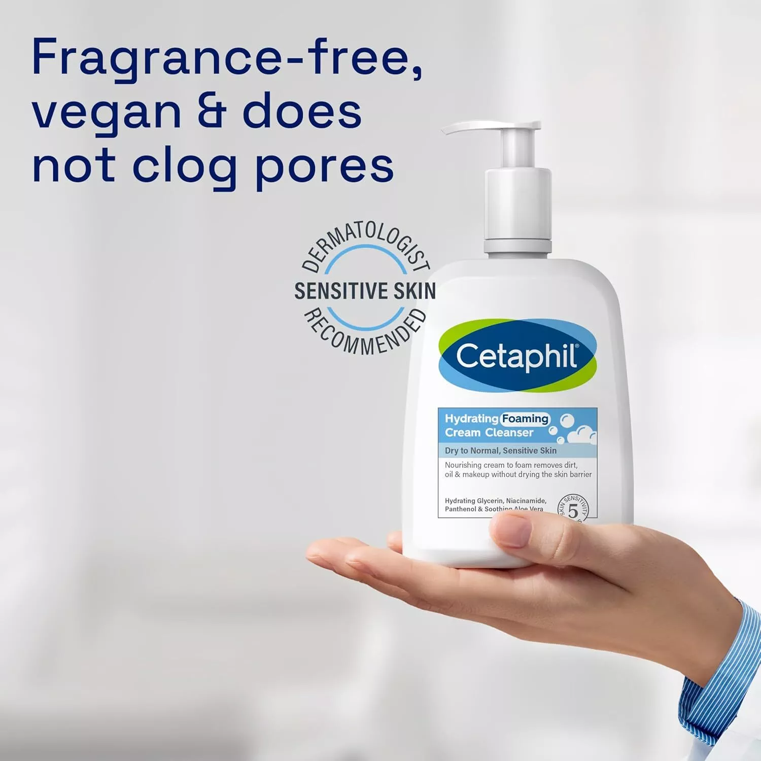 Cetaphil Hydrating Foaming Cream Cleanser and Makeup Remover 236ml - Image 2