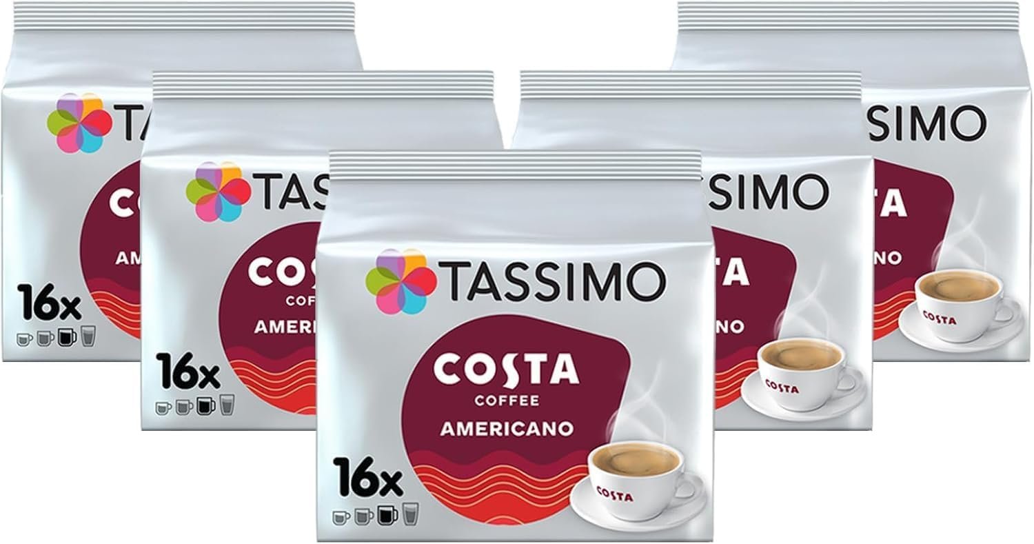 Tassimo Costa Americano Coffee Pods x16 (Pack of 5, Total 80 Drinks) - Image 6
