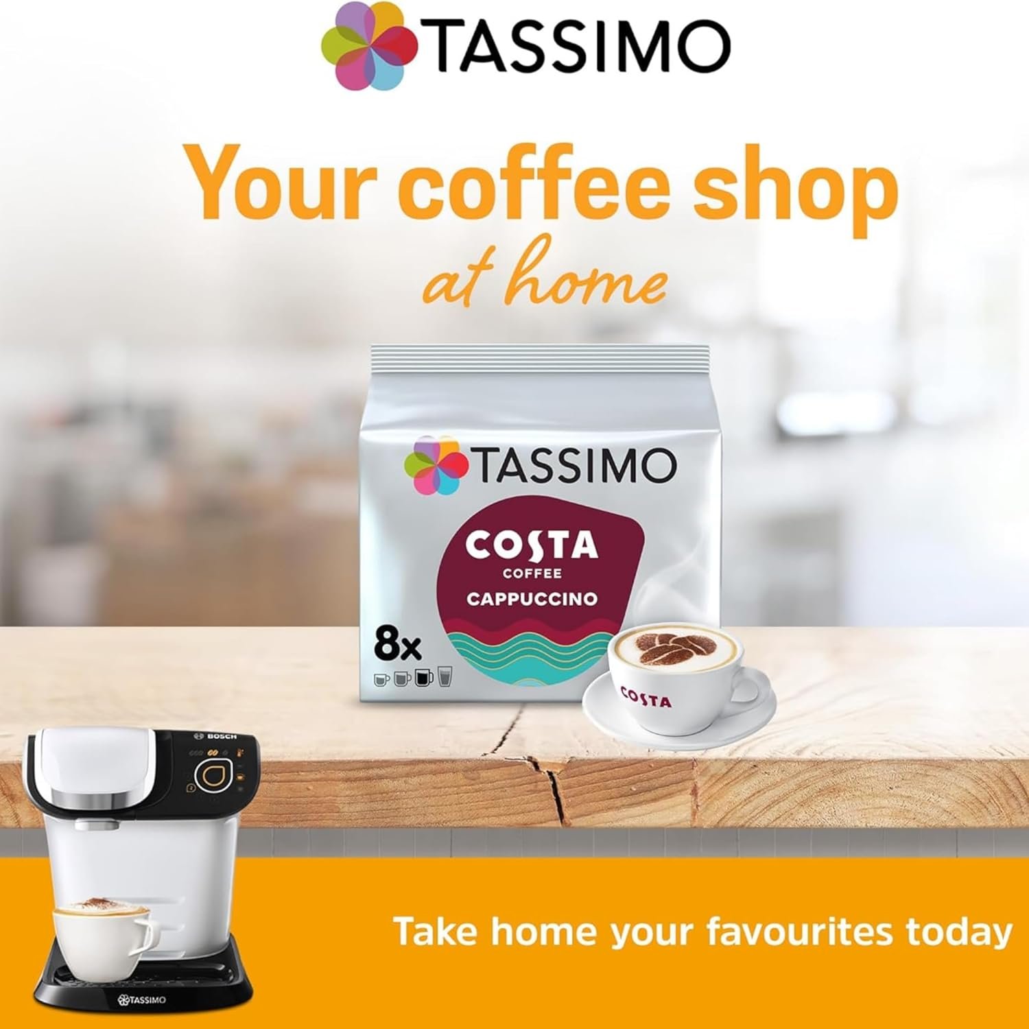 Costa Cappuccino Coffee Pods 40 Bulk Buy Drinks (5 Packs) Medium Roast Creamy Cafe-Style Cappuccino with Milk & Espresso Pods Caffeinated Coffee Capsules - Image 6