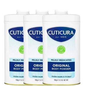 Cuticura Mildly Medicated Talc Talcum Powder Skin Soothing 150g x 3